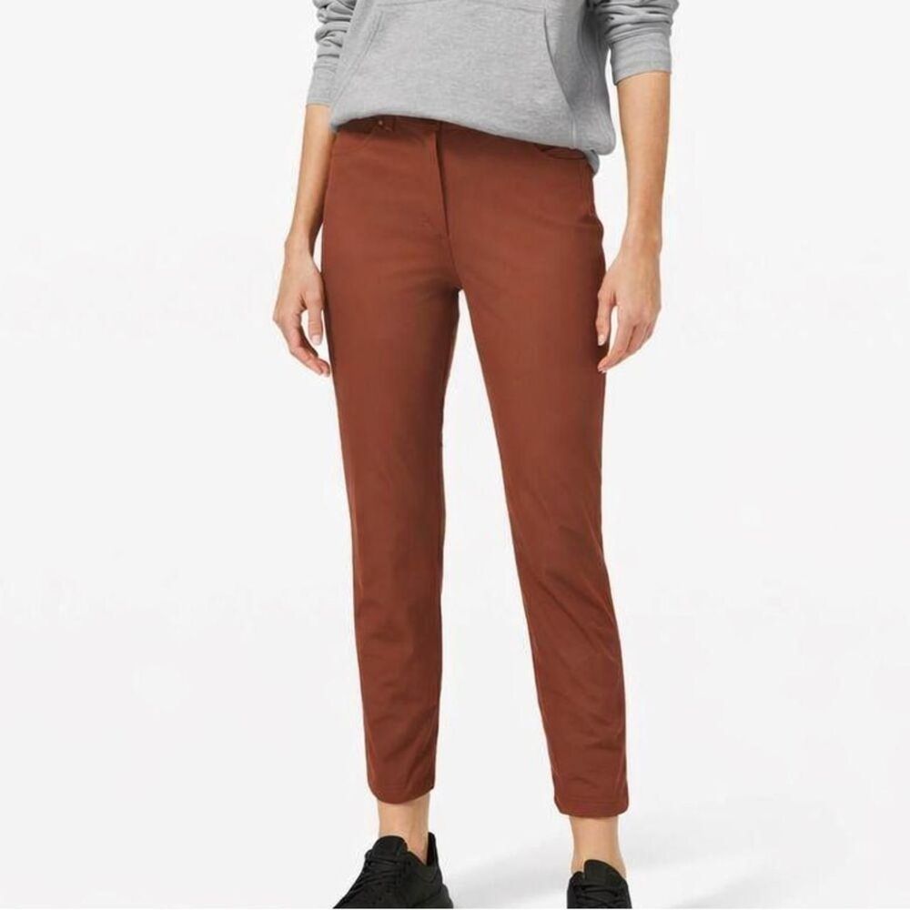 Lululemon City Sleek 7 8 Pants Women's 6 Terracotta Stretch Workwear Athleisure